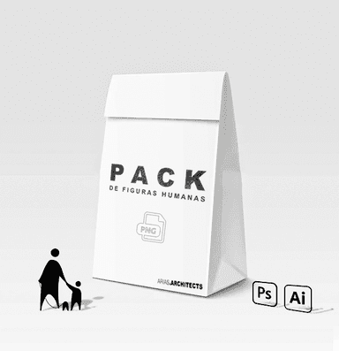 Pack de figuras humanas | para esquemas o diagramas arquitectónicos