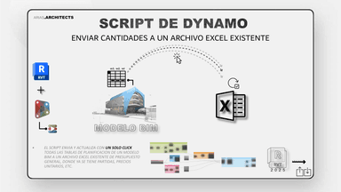 SCRIPT DE DYNAMO PARA REVIT - enviar cantidades de modelo BIM (m3, m2, ml) a un archivo Excel existente